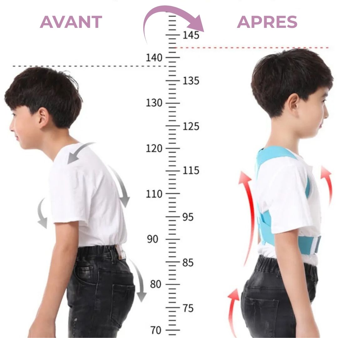 Correcteur de Posture pour enfants :  Adopte une Posture Droite sans Douleur, sans Contraintes