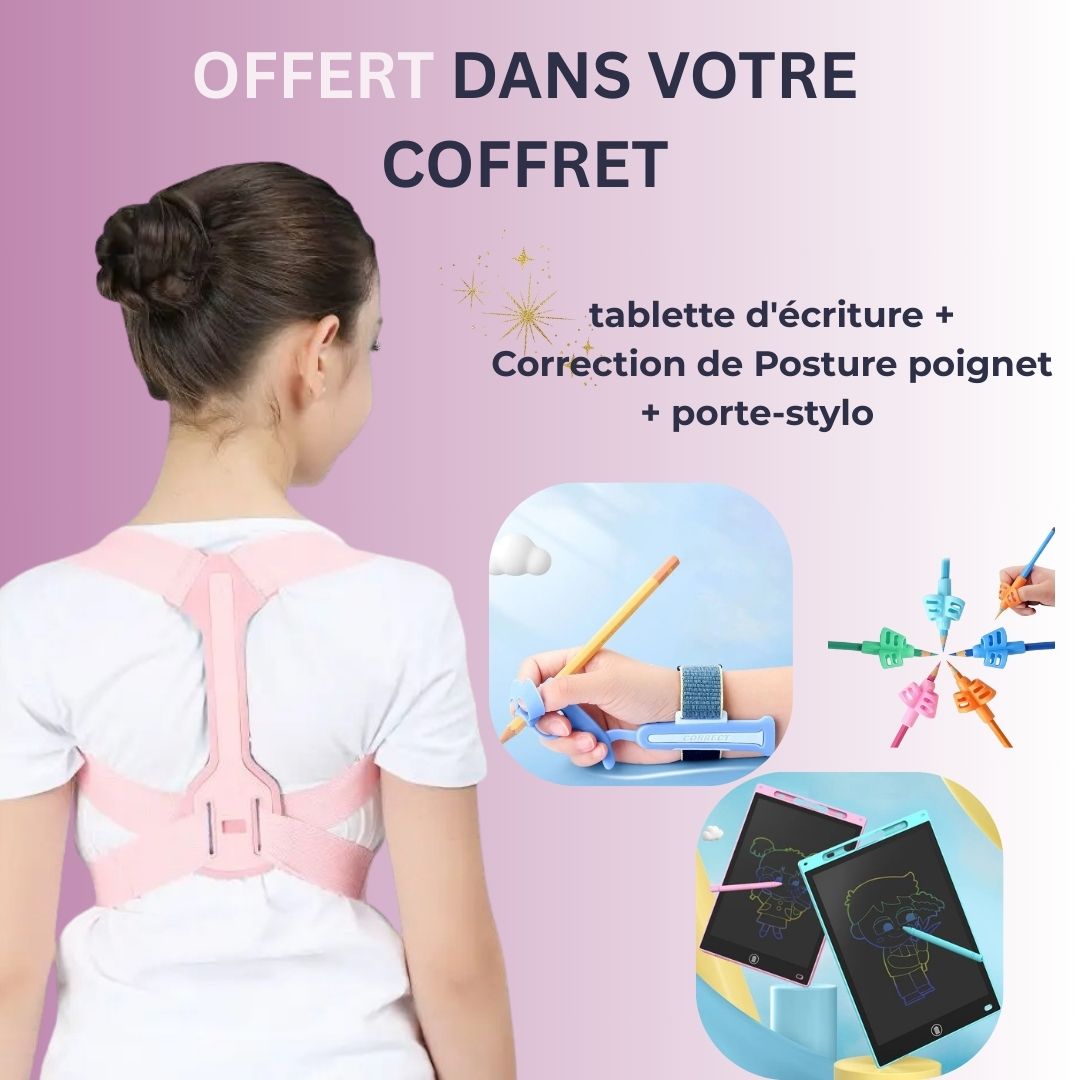 🎁OFFERT : 1 Tablette d'écriture + Posture poignet + Porte Stylo